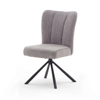 Esszimmerstuhl in grau mit schwarzem Fuß