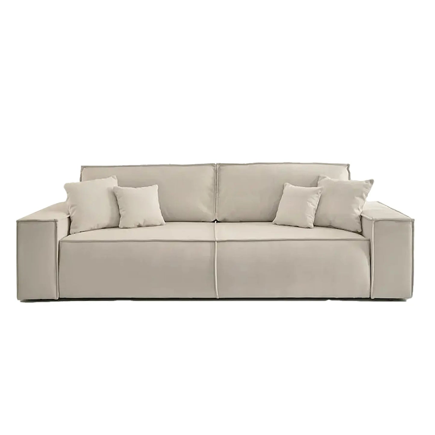 3-Sitzer Sofa mit creméfarbenem Webstoff