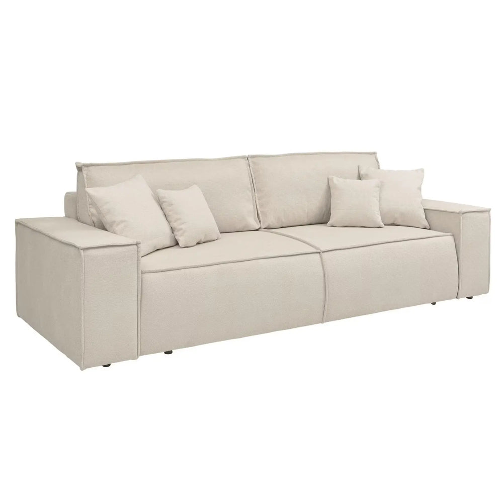 
                  
                    3-Sitzer Sofa mit creméfarbenem Webstoff
                  
                