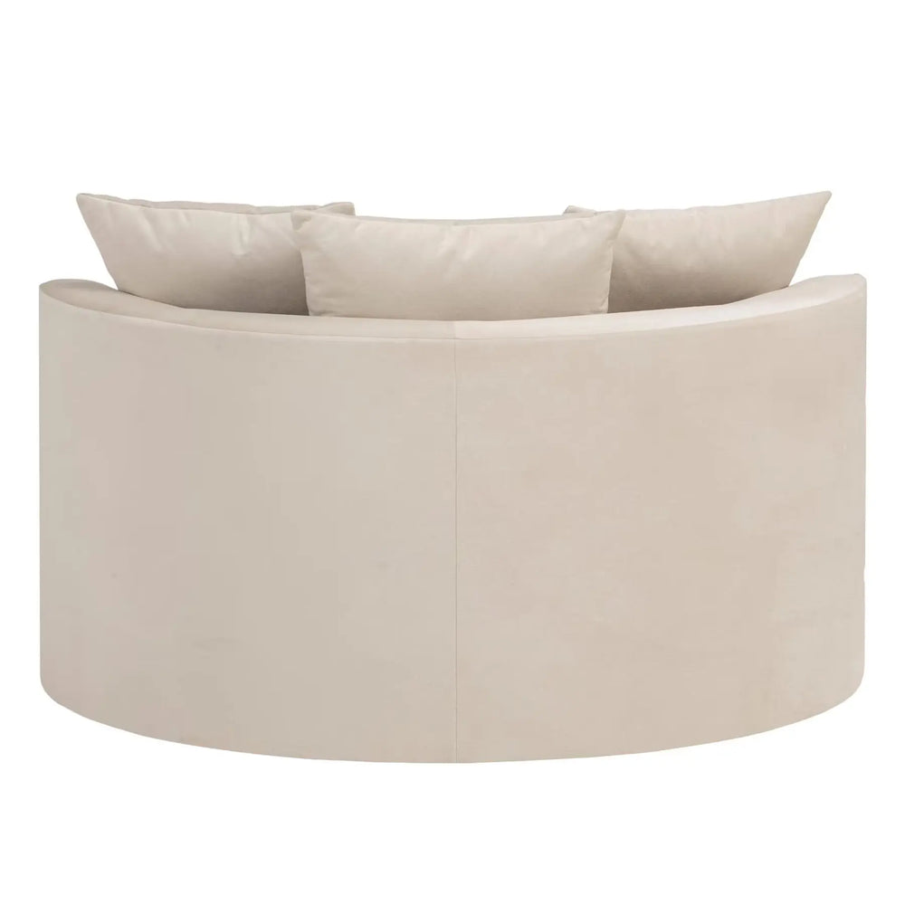 
                  
                    Runder XXL Sessel mit Samtoptik-Bezug creme
                  
                