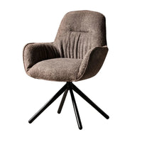 Armlehnstuhl mit Bouclebezug in taupe