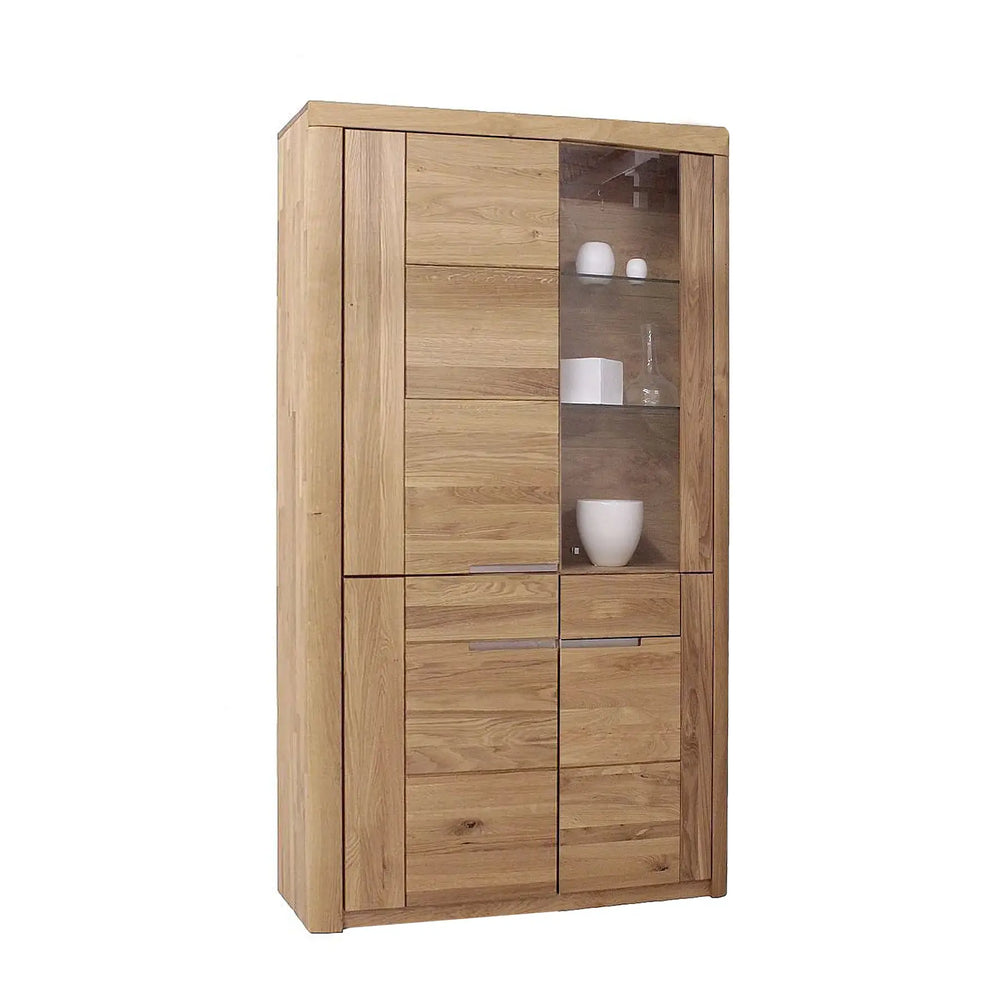 Vitrinenschrank aus Wildeiche
