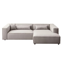 XXL Ecksofa in silbergrau