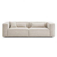 3-Sitzer Sofa mit Cordbezug in hellbeige