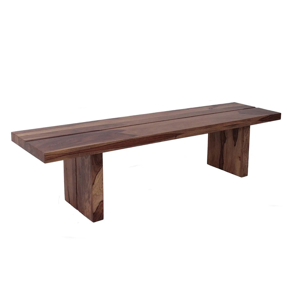Dunkelbrauen Bank aus Holz
