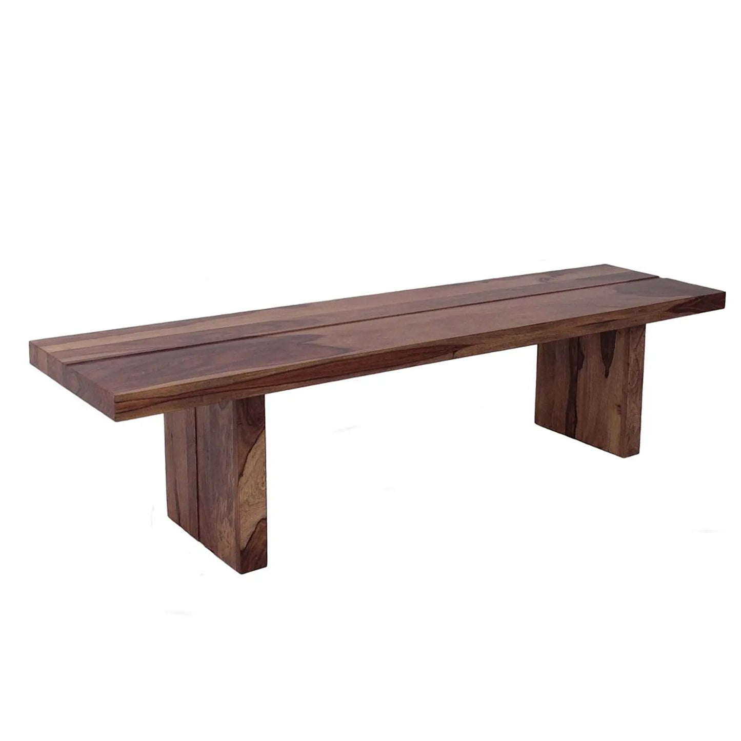 Dunkelbrauen Bank aus Holz
