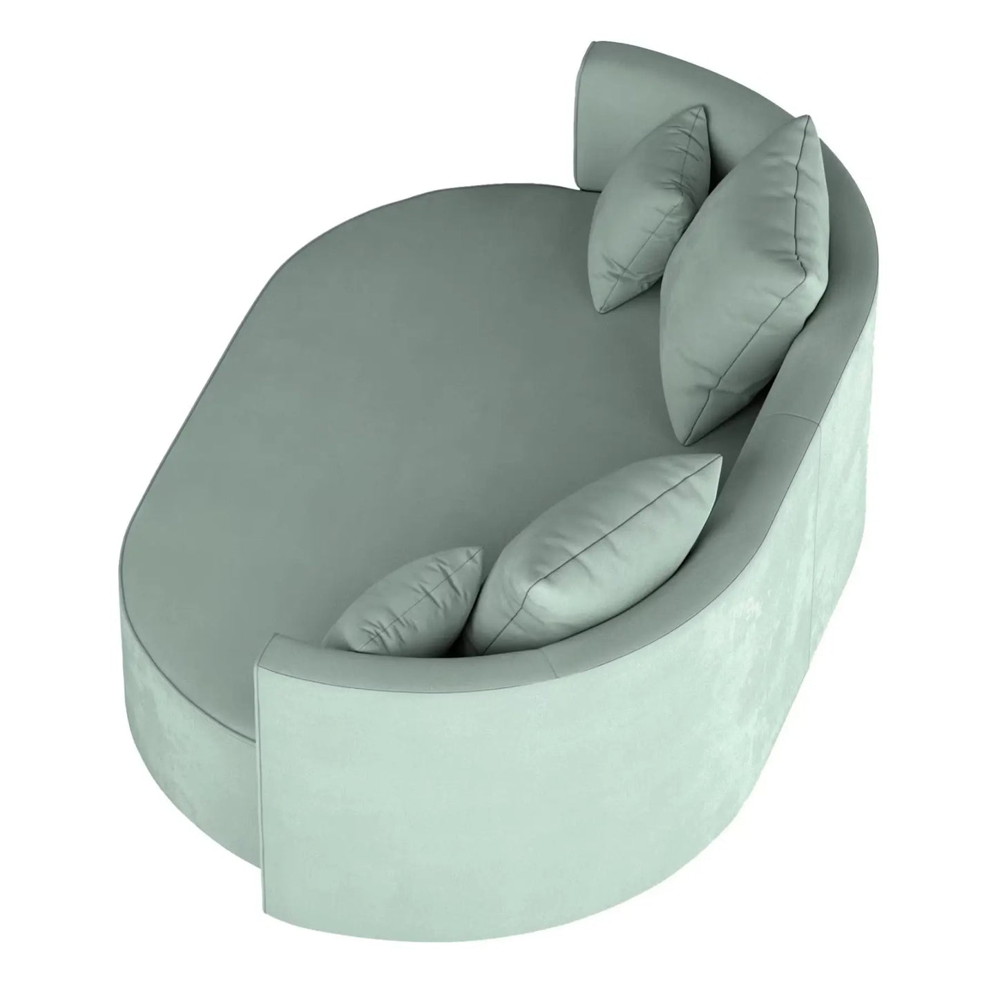 Rundes Sofa in grün