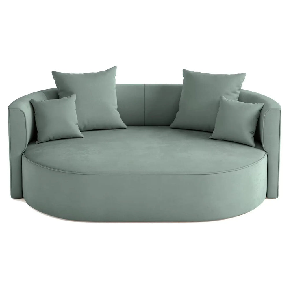 Rundes Sofa in grün