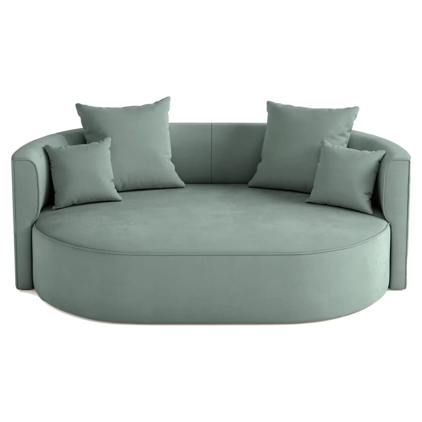 Rundes Sofa in grün