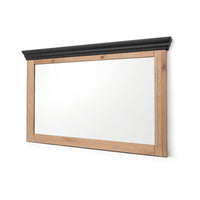 Spiegel aus eichefarbigen Kieferholz mit dunkler Absetzung