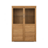 Highboard aus massiver Eiche mit zwei Türen