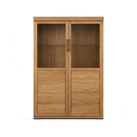 Highboard aus massiver Eiche mit zwei Türen