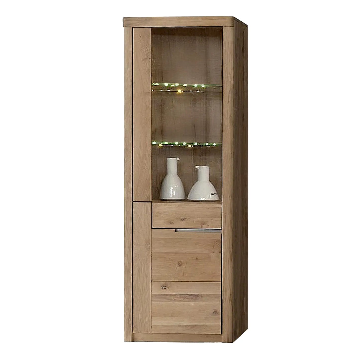 Vitrine aus massiver Wildeiche