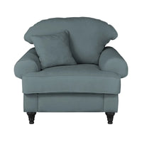 Anthrazzitfarbener Sessel im Landhausstil