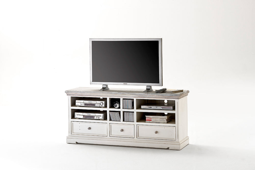 
                  
                    Lowboard Kiefer massiv Landhausstil weiß / white sanded - Opus
                  
                