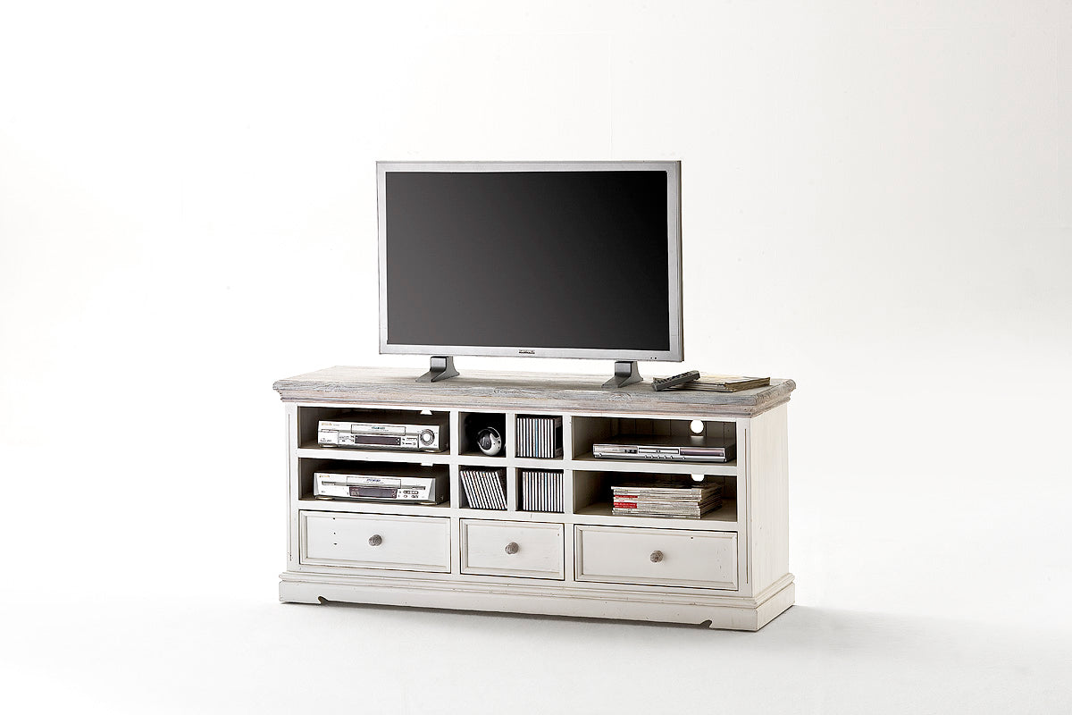 
                  
                    Lowboard Kiefer massiv Landhausstil weiß / white sanded - Opus
                  
                