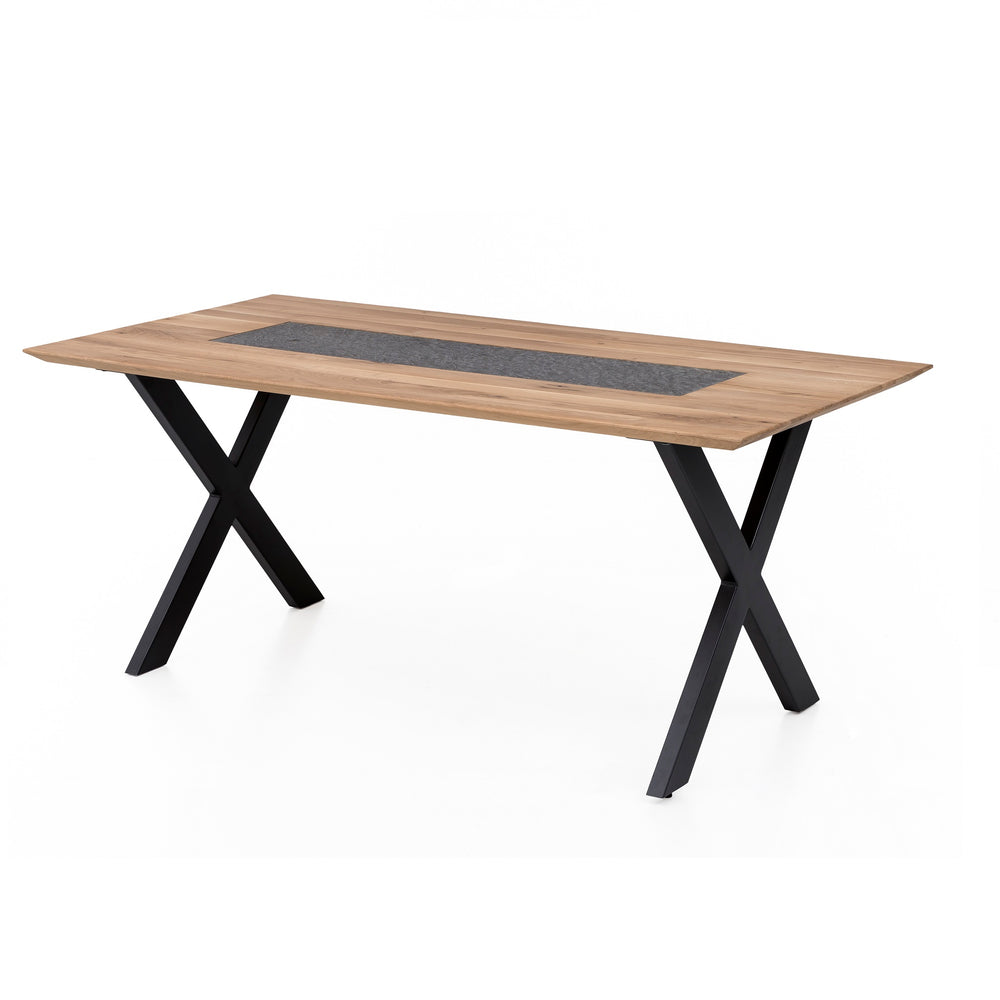 Esstisch 180 x 90 cm Wildeiche massiv Bianco - Passione