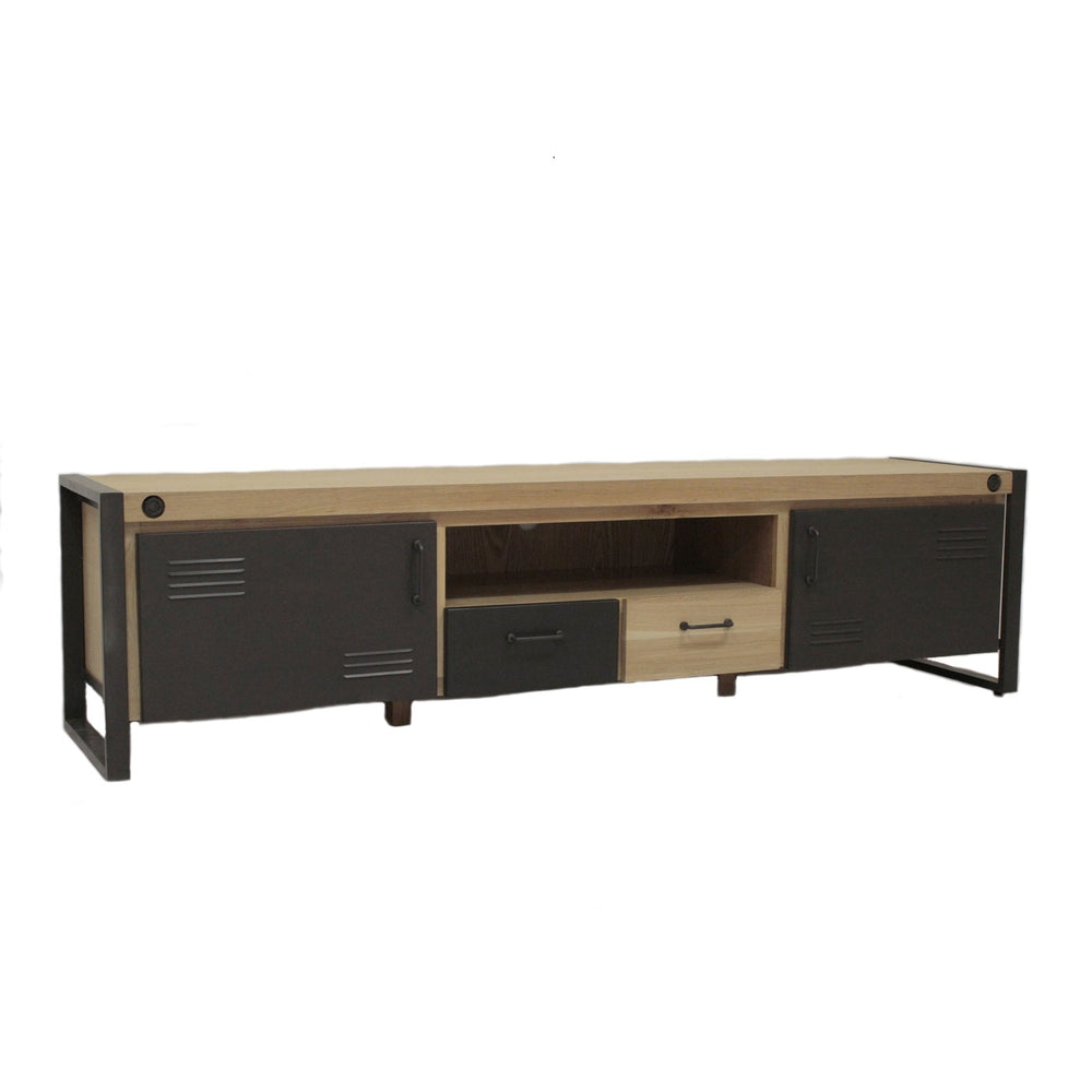 Fernsehschrank Eiche Echtholzfurnier / Metall - Forrest