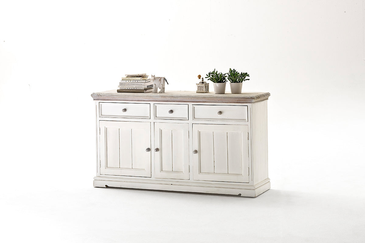 
                  
                    Sideboard Kiefer massiv Landhausstil weiss / white sanded- Opus
                  
                