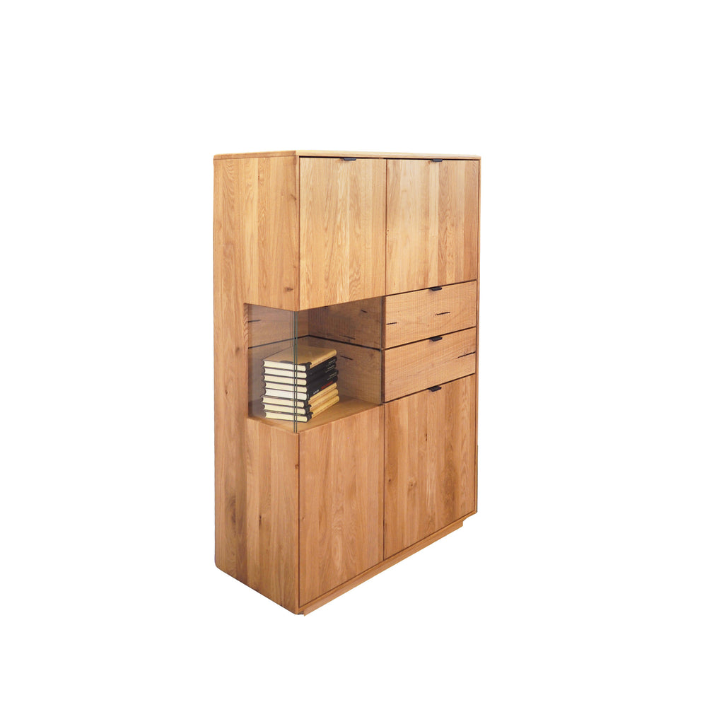 Vertiko aus massiver Wildeiche aus der Kollektion MANUFAKT