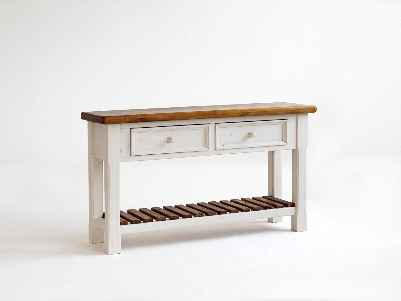 
                  
                    Anrichte Kiefer massiv Weiß/Honig Landhausstil Bodde
                  
                