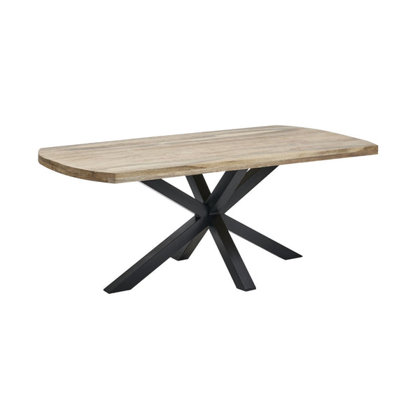 Bild von Esstisch 200 x 100 cm Mango massiv / Metall - Morten