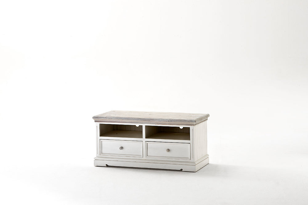 TV-Anrichte Kiefer massiv weiß / white sanded Landhausstil - Opus