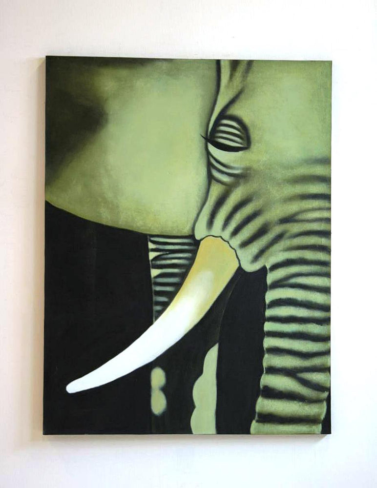 Bild auf Leinwand 90 x 120 Tiermotiv Elefant - 02-90x120