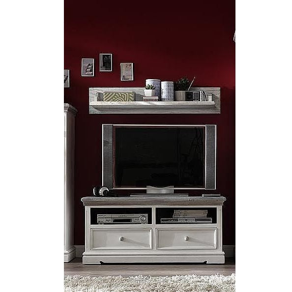 
                  
                    TV-Anrichte Kiefer massiv weiß / white sanded Landhausstil - Opus
                  
                