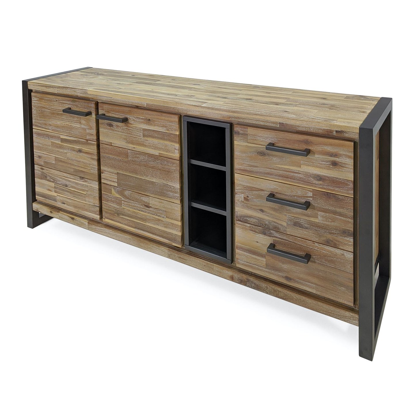
                  
                    Sideboard Akazie massiv grau / Metallrahmen - Oliver
                  
                