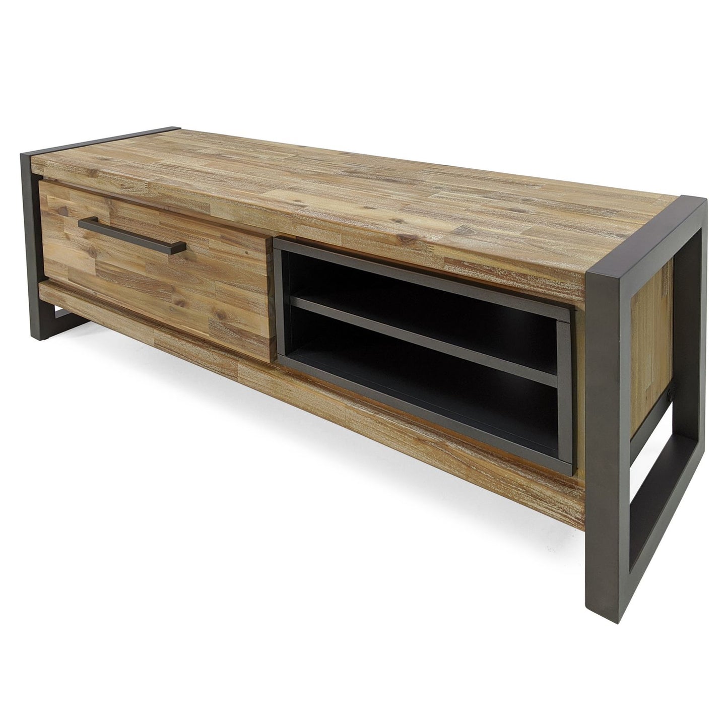 
                  
                    Lowboard Akazie massiv grau / Metallrahmen - Oliver
                  
                