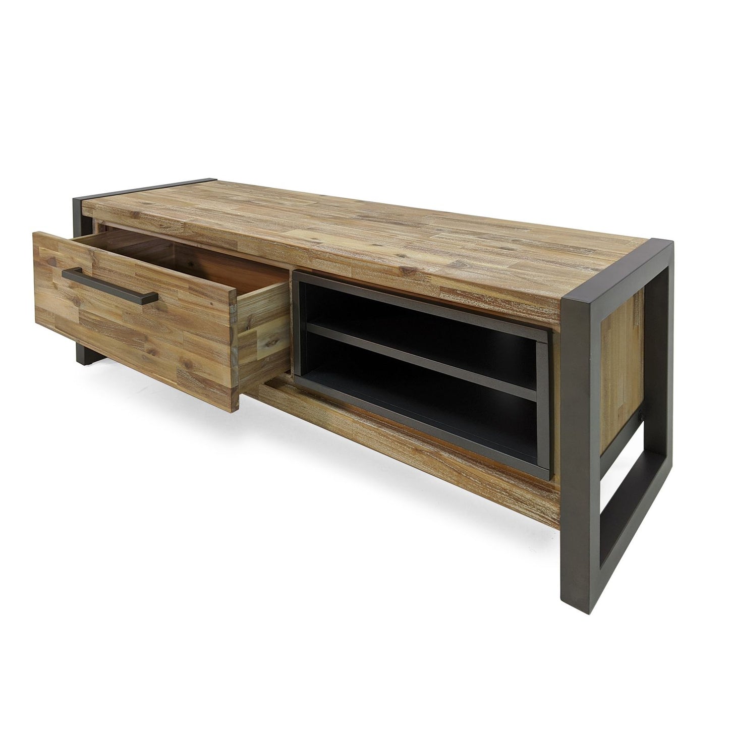 
                  
                    Lowboard Akazie massiv grau / Metallrahmen - Oliver
                  
                