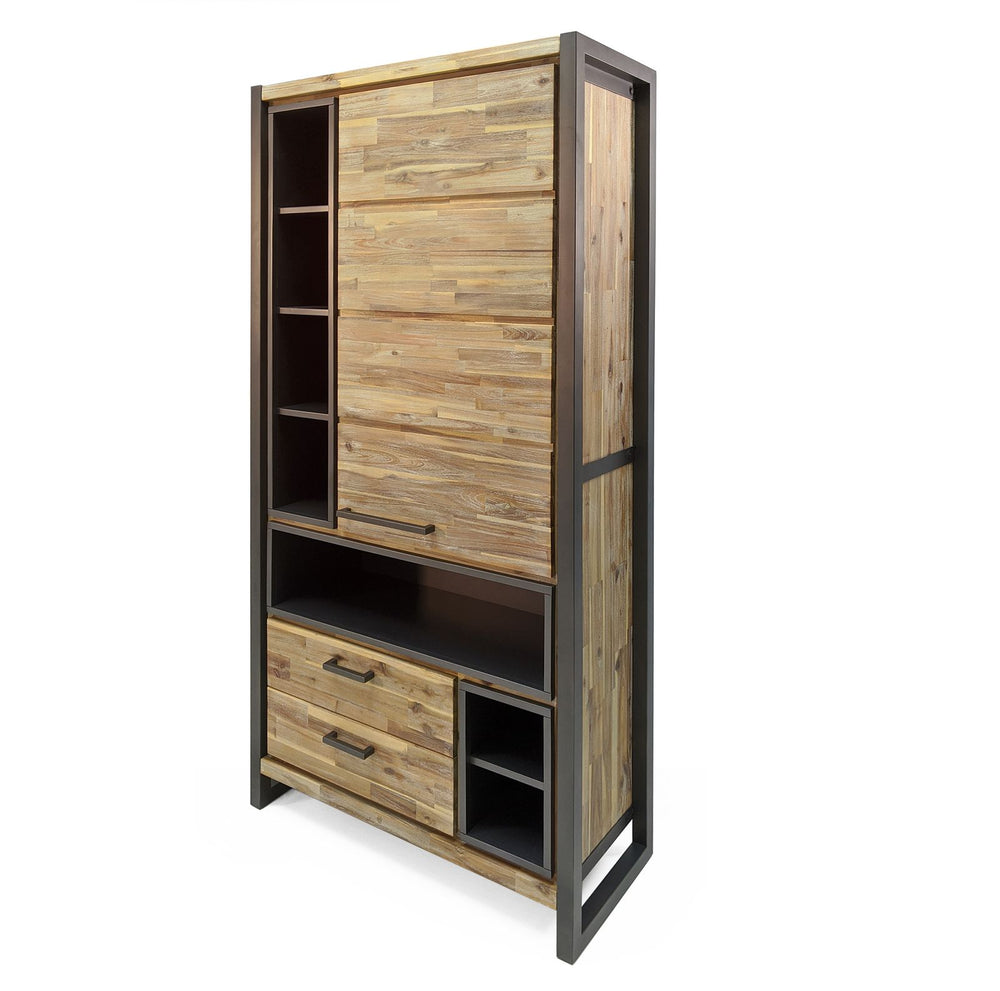 
                  
                    Vitrine Akazie massiv grau / Metallrahmen - Oliver
                  
                