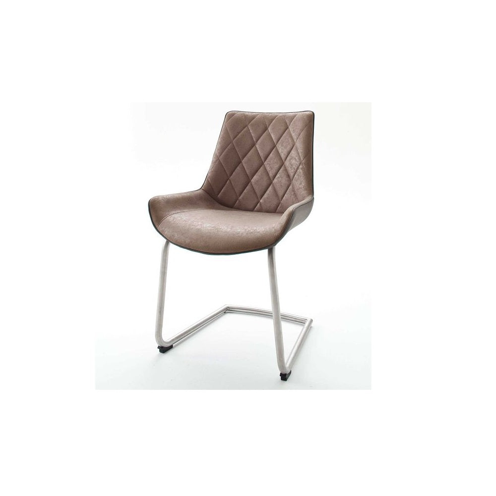 
                  
                    Stuhl 2er Set Novello Soft Lederoptik cappuccino / Edelstahl - Danita-C
                  
                