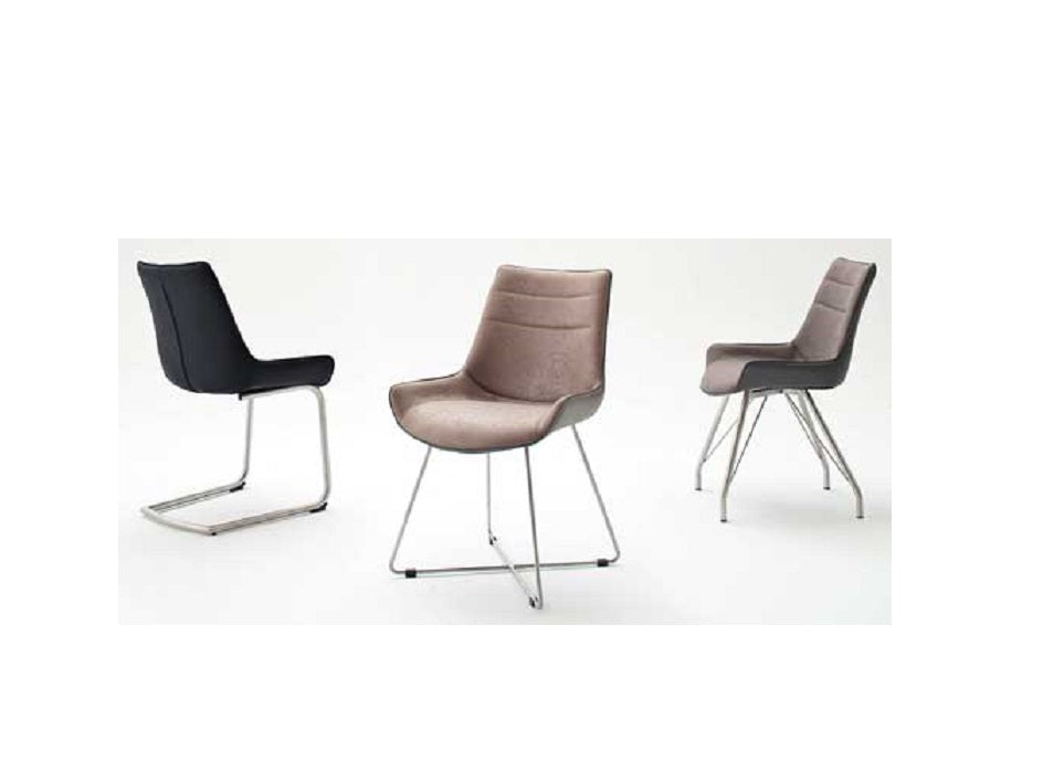 
                  
                    Stuhl 2er Set Novello Soft Lederoptik cappuccino / Edelstahl - Danita-C
                  
                
