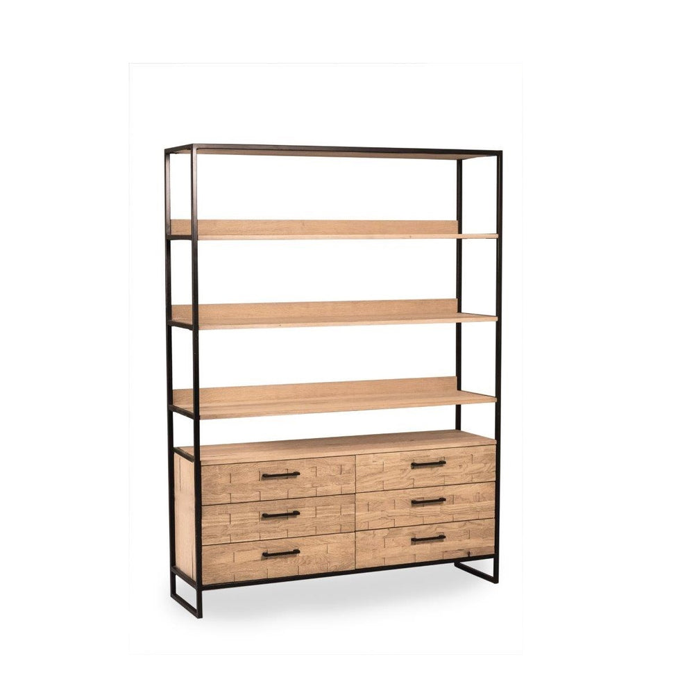 Regalschrank Eiche Echtholzfurnier / Holzapplikation massiv - Stockholm