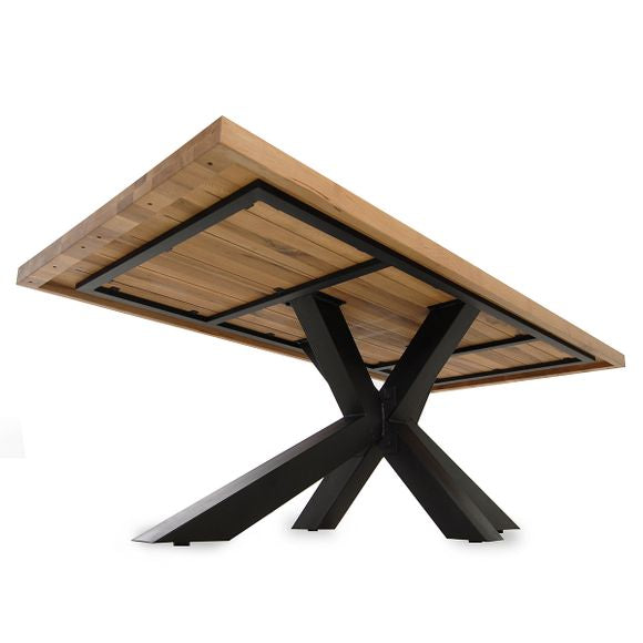 
                  
                    Esstisch 200 x 100 cm Eiche massiv / Metall - Star
                  
                