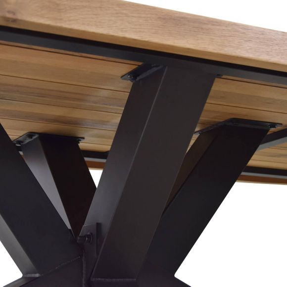 
                  
                    Esstisch 200 x 100 cm Eiche massiv / Metall - Star
                  
                