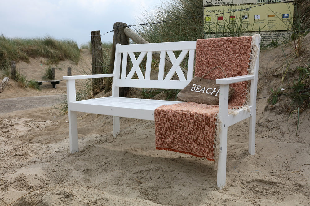 
                  
                    Gartenbank Kiefer massiv weiß 129 cm
                  
                