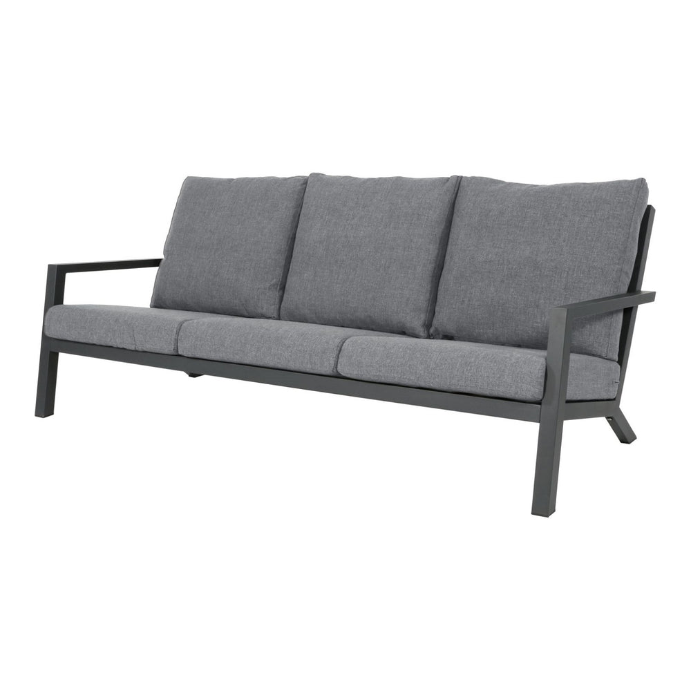 Loungebank Alugestell grau / Bezug Olefin - Down Town
