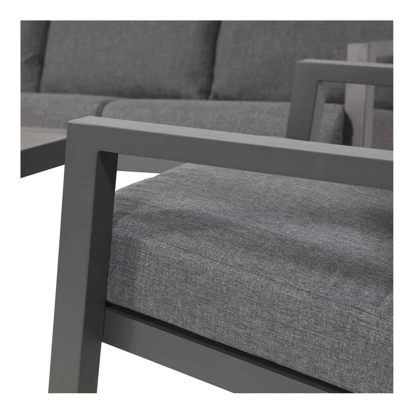 
                  
                    Loungebank Alugestell grau / Bezug Olefin - Down Town
                  
                