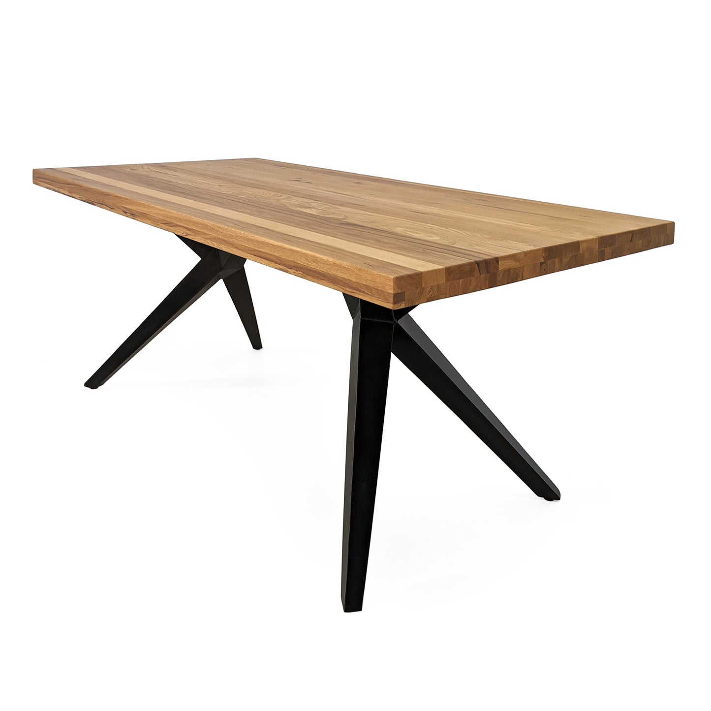 
                  
                    Esstisch 180 x 90 Eiche massiv geölt / Metallgestell - Mio
                  
                