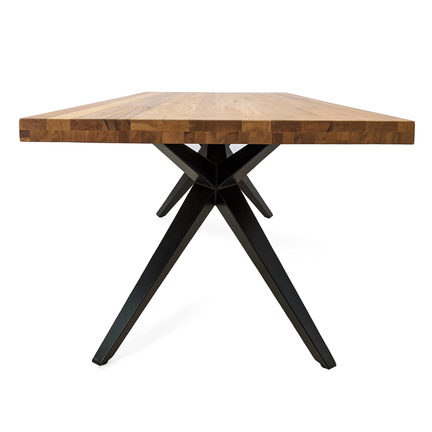 
                  
                    Esstisch 180 x 90 Eiche massiv geölt / Metallgestell - Mio
                  
                