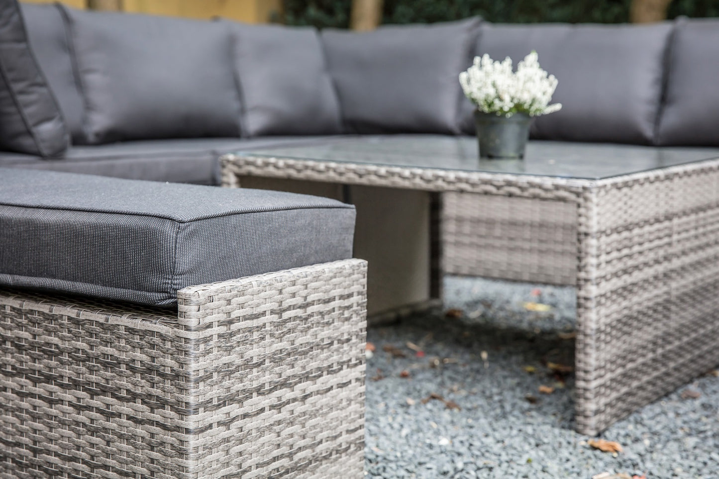 
                  
                    Loungegarnitur 4 tlg. Polyrattan grau - Lugo Stone
                  
                