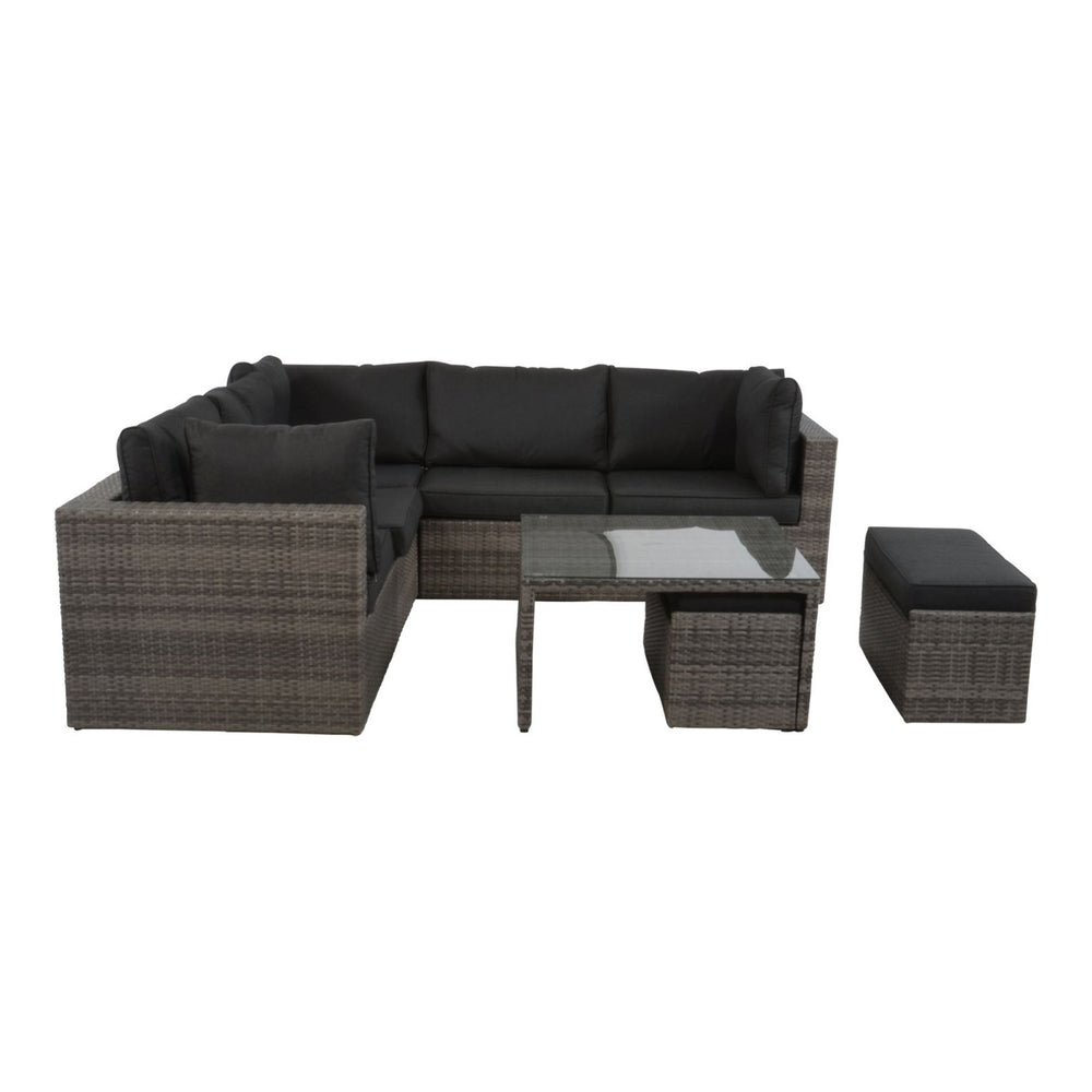
                  
                    Loungegarnitur 4 tlg. Polyrattan grau - Lugo Stone
                  
                