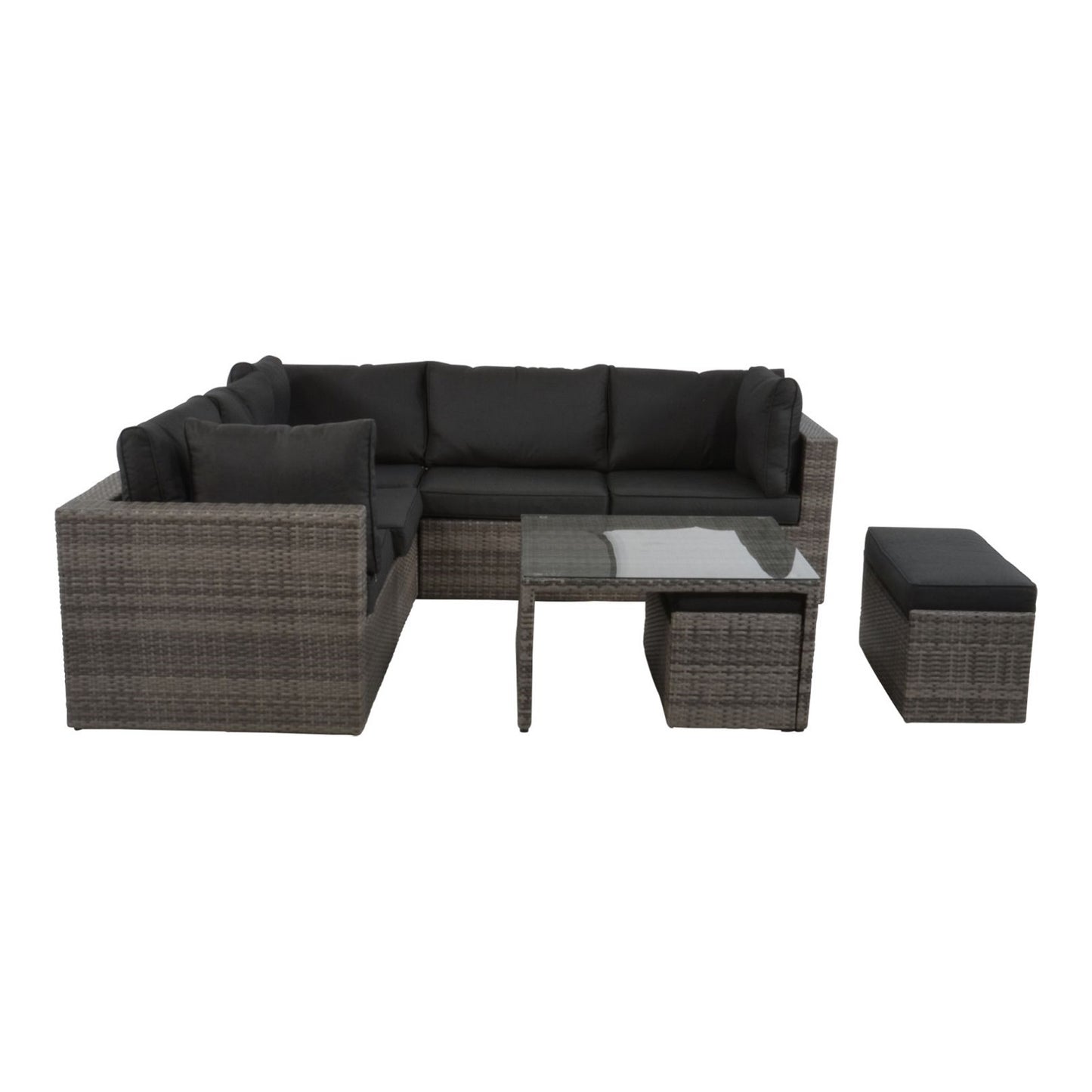 
                  
                    Loungegarnitur 4 tlg. Polyrattan grau - Lugo Stone
                  
                