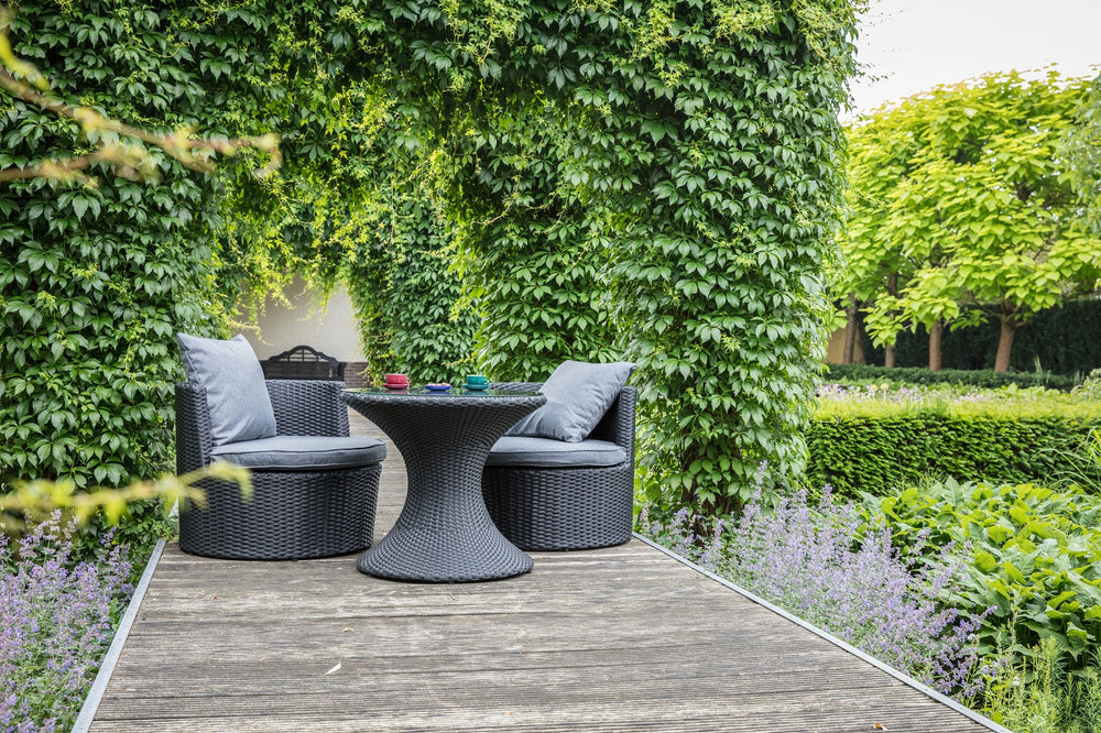 
                  
                    Lounge-Set 3 tlg. Polyrattan schwarz / grau - Ancona Black
                  
                