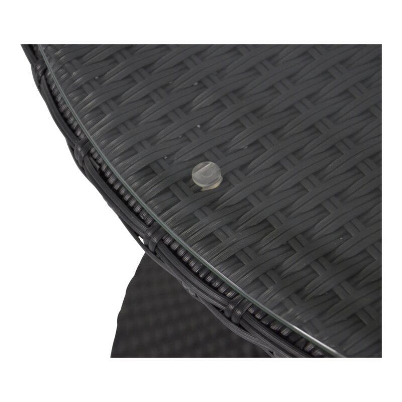 
                  
                    Lounge-Set 3 tlg. Polyrattan schwarz / grau - Ancona Black
                  
                