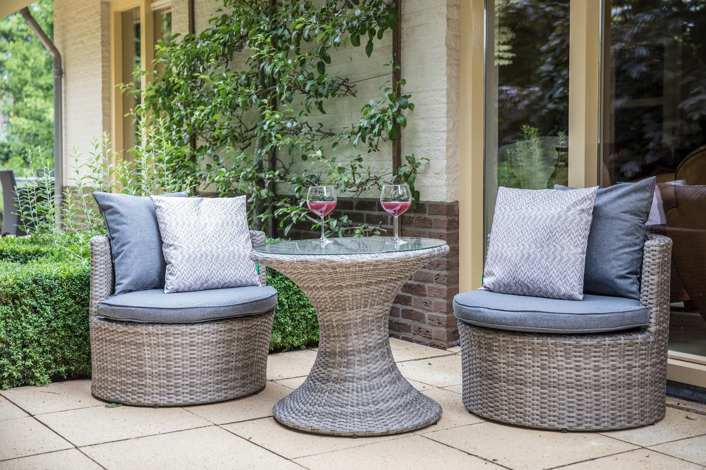 
                  
                    Lounge-Set 3 tlg. Polyrattan grau - Ancona Cloud
                  
                