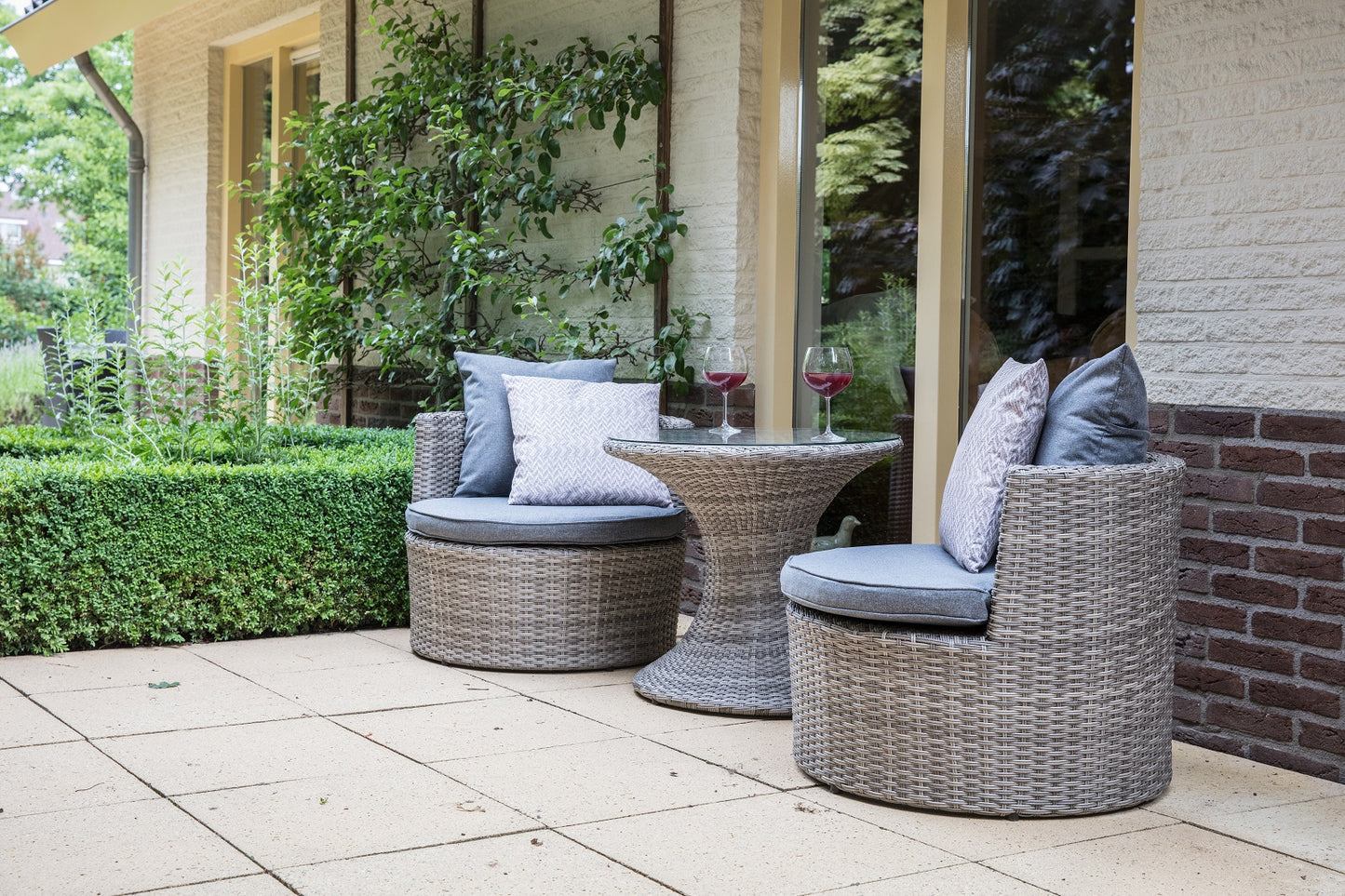 
                  
                    Lounge-Set 3 tlg. Polyrattan grau - Ancona Cloud
                  
                